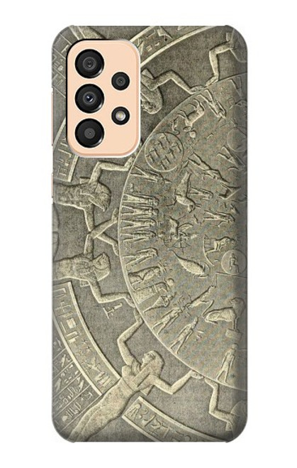 W3396 Dendérah Zodiaque Egypte ancienne Etui Coque Housse et Flip Housse Cuir pour Samsung Galaxy A33 5G