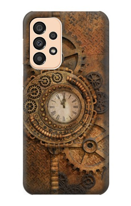 W3401 Horloge vitesse Steampunk Etui Coque Housse et Flip Housse Cuir pour Samsung Galaxy A33 5G