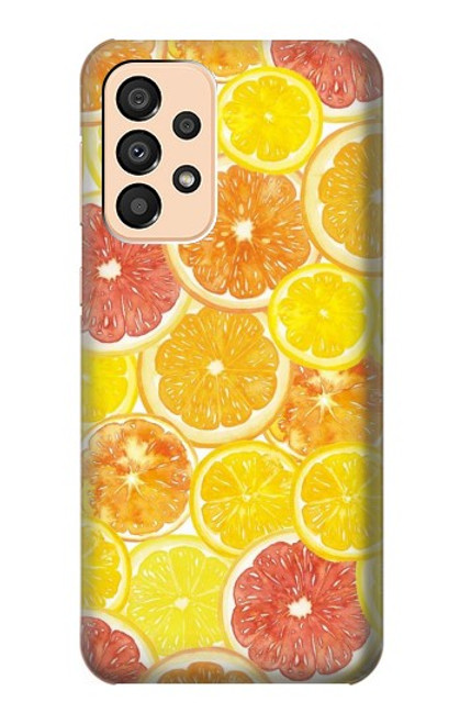 W3408 citron Etui Coque Housse et Flip Housse Cuir pour Samsung Galaxy A33 5G