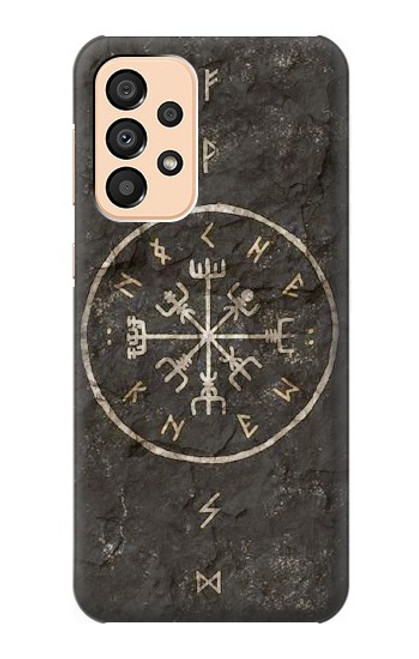 W3413 Ancient Norse Viking Symbole Etui Coque Housse et Flip Housse Cuir pour Samsung Galaxy A33 5G