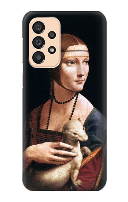 W3471 Lady hermine Leonardo da Vinci Etui Coque Housse et Flip Housse Cuir pour Samsung Galaxy A33 5G
