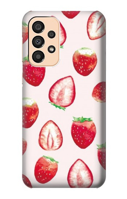 W3481 fraise Etui Coque Housse et Flip Housse Cuir pour Samsung Galaxy A33 5G