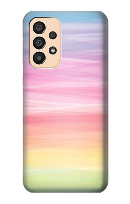 W3507 Coloré Arc-en-ciel pastel Etui Coque Housse et Flip Housse Cuir pour Samsung Galaxy A33 5G