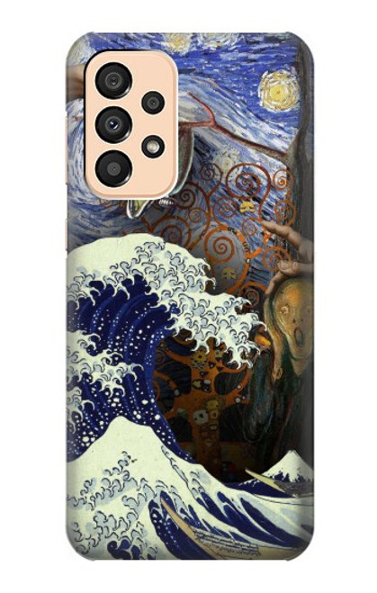 W3851 Monde de l'art Van Gogh Hokusai Da Vinci Etui Coque Housse et Flip Housse Cuir pour Samsung Galaxy A33 5G