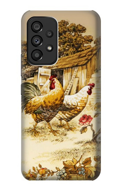 W2181 Français Pays Poulet Etui Coque Housse et Flip Housse Cuir pour Samsung Galaxy A53 5G