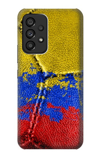 W3306 Colombie Drapeau de football graphique Millésime Etui Coque Housse et Flip Housse Cuir pour Samsung Galaxy A53 5G