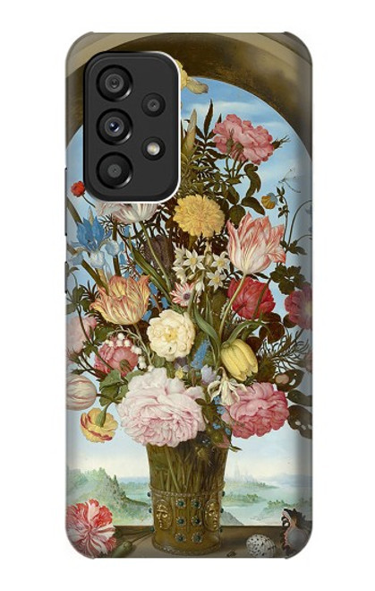 W3749 Vase de fleurs Etui Coque Housse et Flip Housse Cuir pour Samsung Galaxy A53 5G