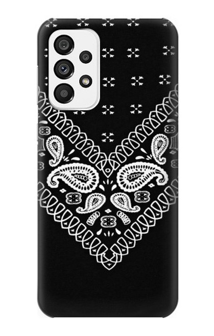 W3363 Motif Bandana Noir Etui Coque Housse et Flip Housse Cuir pour Samsung Galaxy A73 5G