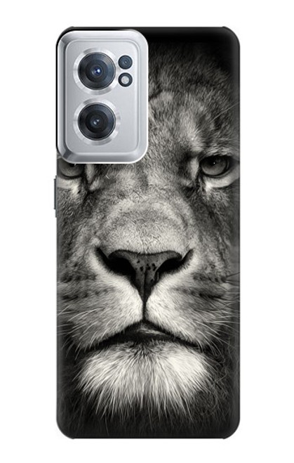 W1352 Lion Visage Etui Coque Housse et Flip Housse Cuir pour OnePlus Nord CE 2 5G