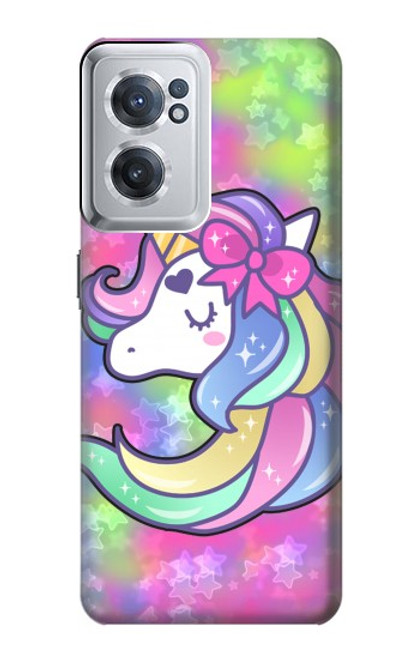 W3264 Pastel Licorne Etui Coque Housse et Flip Housse Cuir pour OnePlus Nord CE 2 5G