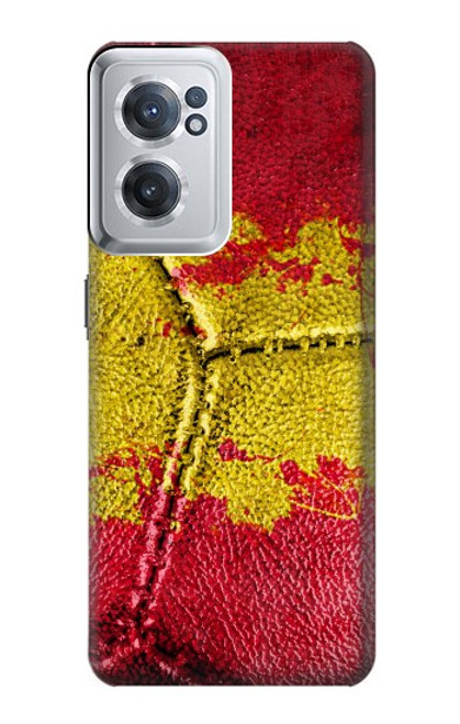 W3315 Espagne Drapeau graphique Football Millésime Etui Coque Housse et Flip Housse Cuir pour OnePlus Nord CE 2 5G