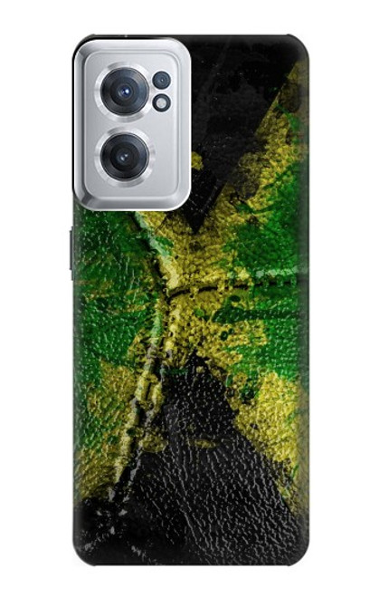 W3319 Jamaïque Drapeau graphique Football Millésime Etui Coque Housse et Flip Housse Cuir pour OnePlus Nord CE 2 5G