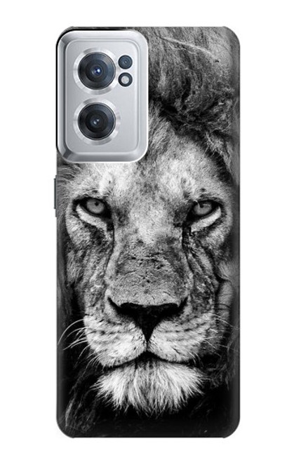 W3372 Lion Visage Etui Coque Housse et Flip Housse Cuir pour OnePlus Nord CE 2 5G