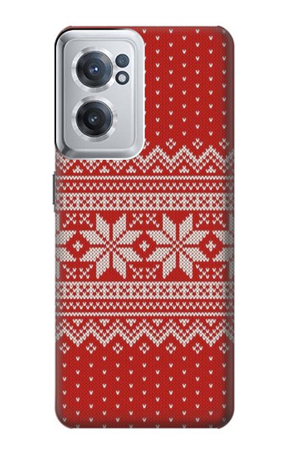 W3384 Motif d'hiver sans couture tricot Etui Coque Housse et Flip Housse Cuir pour OnePlus Nord CE 2 5G