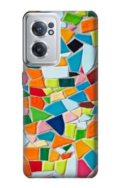 W3391 Art abstrait carreaux de mosaïque graphique Etui Coque Housse et Flip Housse Cuir pour OnePlus Nord CE 2 5G