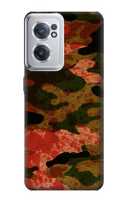 W3393 Camouflage sang Splatter Etui Coque Housse et Flip Housse Cuir pour OnePlus Nord CE 2 5G