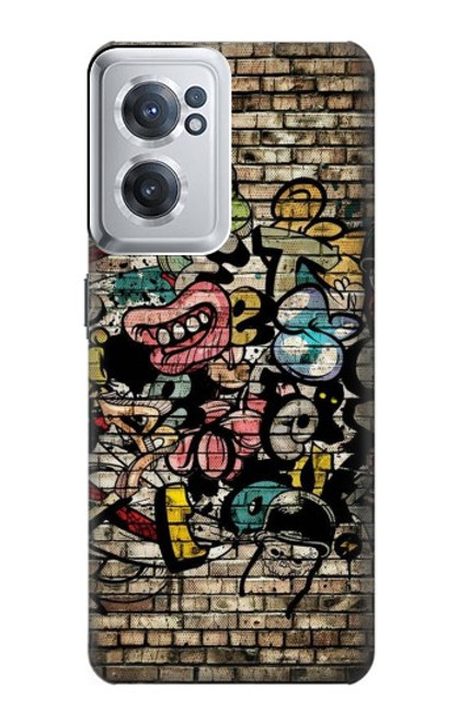 W3394 Graffiti mur Etui Coque Housse et Flip Housse Cuir pour OnePlus Nord CE 2 5G