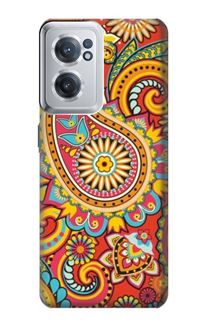 W3402 Floral Paisley Seamless Etui Coque Housse et Flip Housse Cuir pour OnePlus Nord CE 2 5G