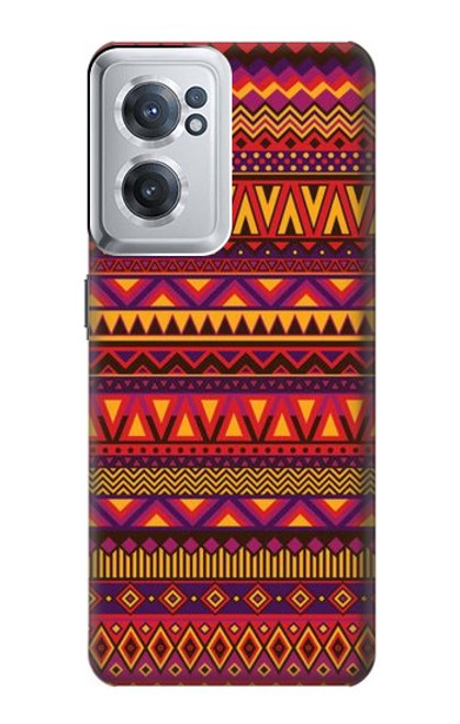 W3404 Aztèques Motif Etui Coque Housse et Flip Housse Cuir pour OnePlus Nord CE 2 5G