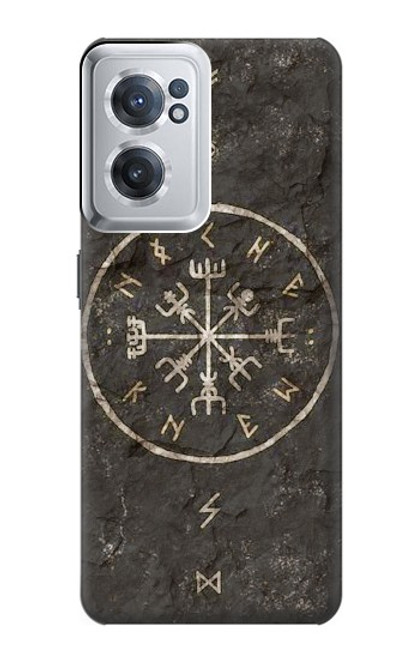 W3413 Ancient Norse Viking Symbole Etui Coque Housse et Flip Housse Cuir pour OnePlus Nord CE 2 5G