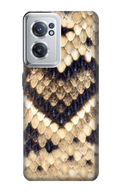 W3417 Diamant Rattle Serpent graphique Imprimer Etui Coque Housse et Flip Housse Cuir pour OnePlus Nord CE 2 5G