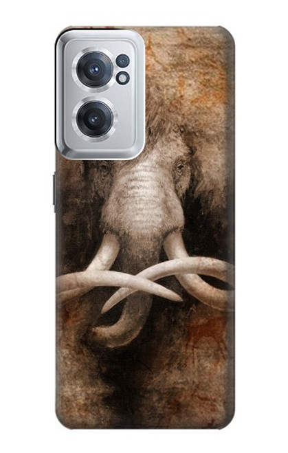 W3427 Mammoth Ancient Art la Grotte Etui Coque Housse et Flip Housse Cuir pour OnePlus Nord CE 2 5G