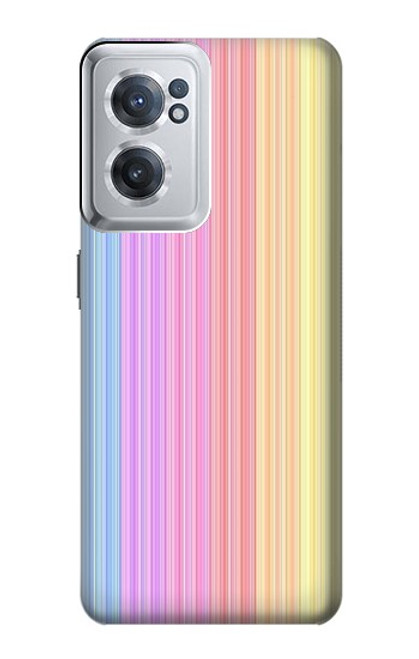 W3849 Couleurs verticales colorées Etui Coque Housse et Flip Housse Cuir pour OnePlus Nord CE 2 5G