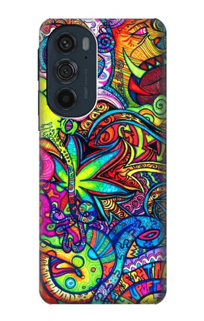 W3255 Motif Art coloré Etui Coque Housse et Flip Housse Cuir pour Motorola Edge 30 Pro