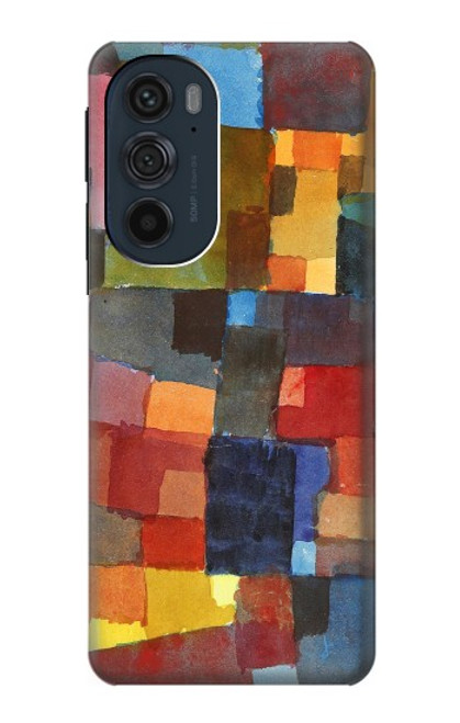 W3341 Paul Klee Raumarchitekturen Etui Coque Housse et Flip Housse Cuir pour Motorola Edge 30 Pro