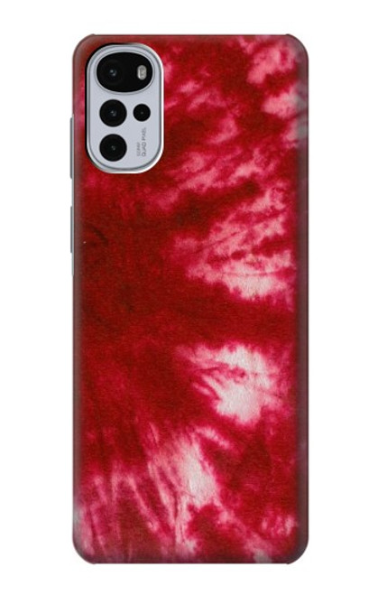 W2480 Tie dye rouge Etui Coque Housse et Flip Housse Cuir pour Motorola Moto G22