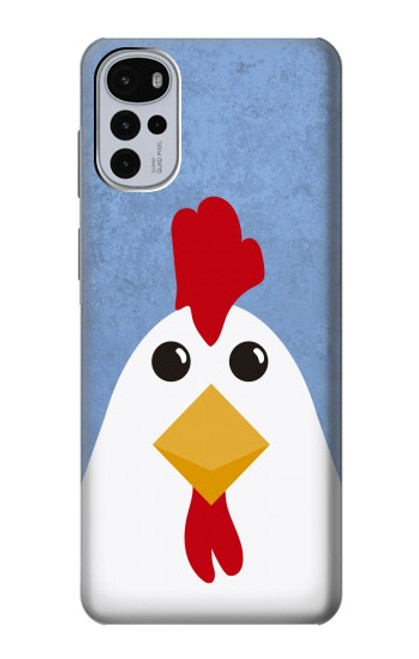 W3254 Poulet Dessin animé Etui Coque Housse et Flip Housse Cuir pour Motorola Moto G22