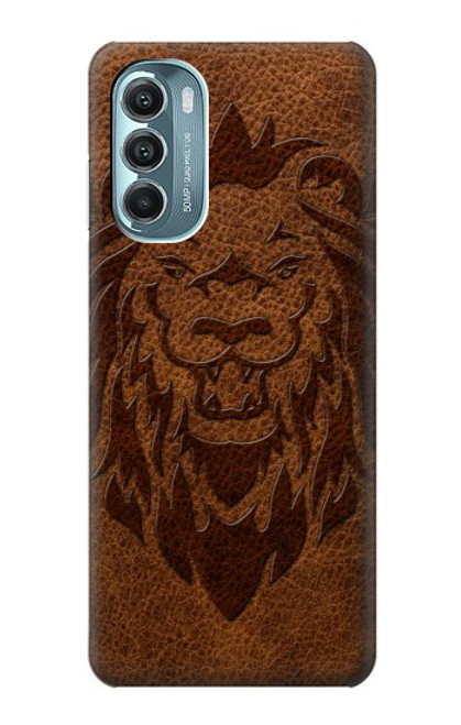 W2529 Leo Zodiaque Zodiaque marron Impression graphique Etui Coque Housse et Flip Housse Cuir pour Motorola Moto G Stylus 5G (2022)