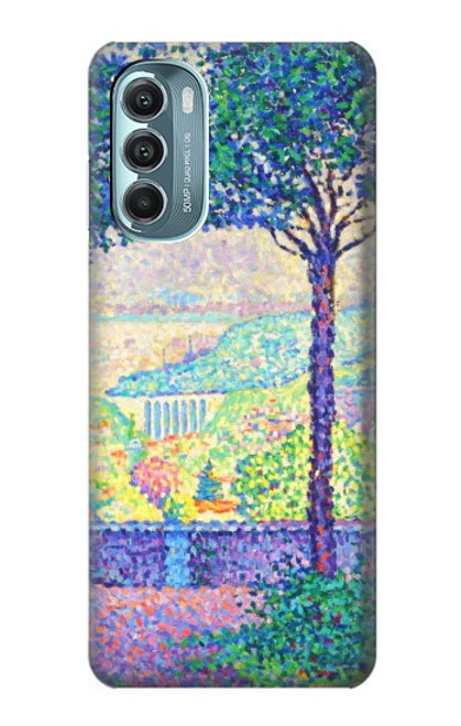 W3349 Paul Signac Terrasse de Meudon Etui Coque Housse et Flip Housse Cuir pour Motorola Moto G Stylus 5G (2022)