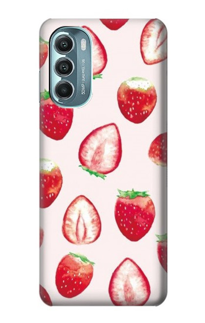 W3481 fraise Etui Coque Housse et Flip Housse Cuir pour Motorola Moto G Stylus 5G (2022)