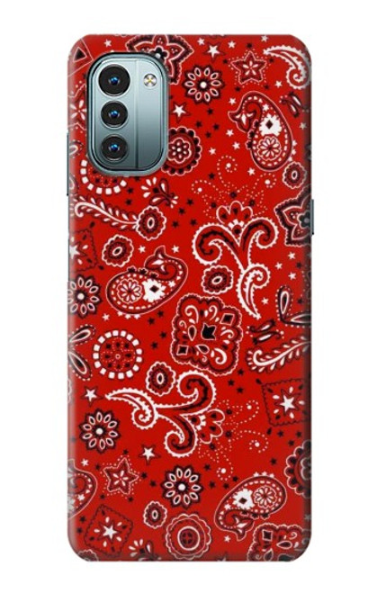 W3354 Rouge classique Bandana Etui Coque Housse et Flip Housse Cuir pour Nokia G11, G21