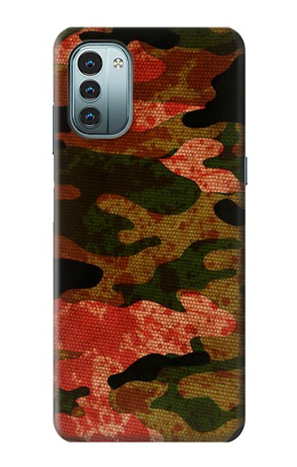 W3393 Camouflage sang Splatter Etui Coque Housse et Flip Housse Cuir pour Nokia G11, G21