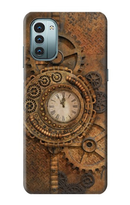 W3401 Horloge vitesse Steampunk Etui Coque Housse et Flip Housse Cuir pour Nokia G11, G21