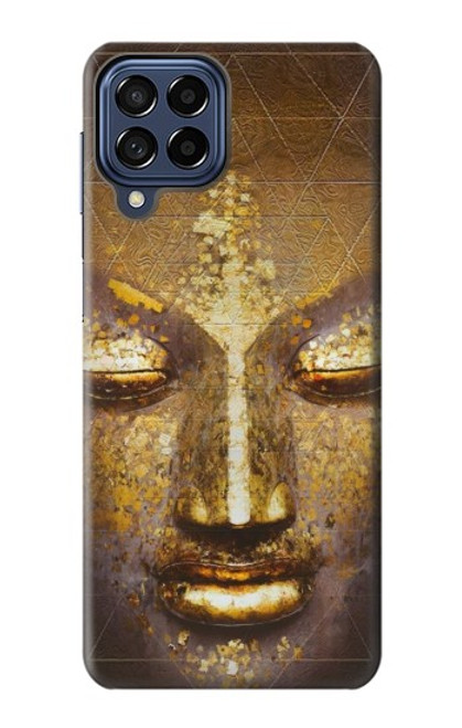 W3189 Magique Yantra Bouddha Visage Etui Coque Housse et Flip Housse Cuir pour Samsung Galaxy M53