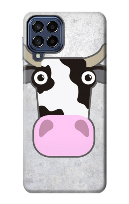 W3257 Vache Dessin animé Etui Coque Housse et Flip Housse Cuir pour Samsung Galaxy M53