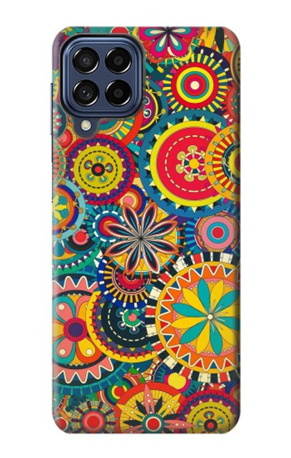 W3272 Motif coloré Etui Coque Housse et Flip Housse Cuir pour Samsung Galaxy M53