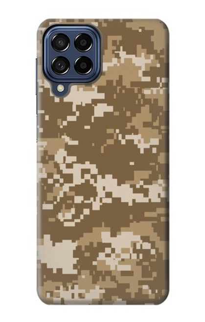 W3294 Armée Tan Coyote Camo Désert Camouflage Etui Coque Housse et Flip Housse Cuir pour Samsung Galaxy M53