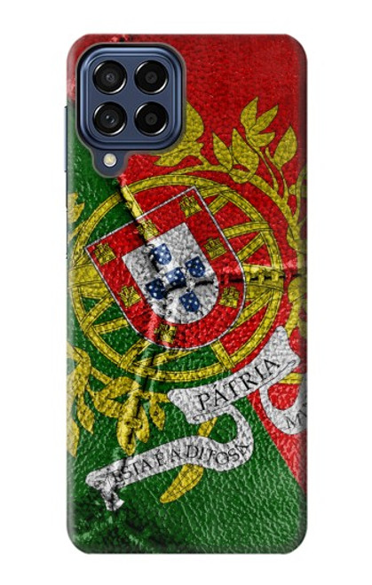 W3300 Portugal Drapeau graphique Football Millésime Etui Coque Housse et Flip Housse Cuir pour Samsung Galaxy M53