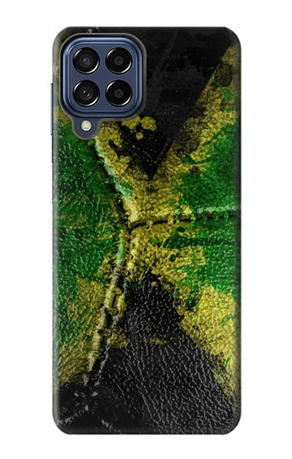 W3319 Jamaïque Drapeau graphique Football Millésime Etui Coque Housse et Flip Housse Cuir pour Samsung Galaxy M53