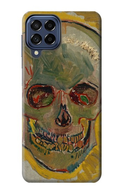 W3359 Vincent Van Gogh Crâne Etui Coque Housse et Flip Housse Cuir pour Samsung Galaxy M53