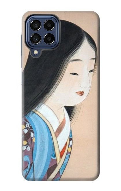 W3483 Japon Beauté Kimono Etui Coque Housse et Flip Housse Cuir pour Samsung Galaxy M53