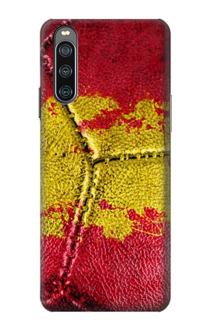 W3315 Espagne Drapeau graphique Football Millésime Etui Coque Housse et Flip Housse Cuir pour Sony Xperia 10 IV