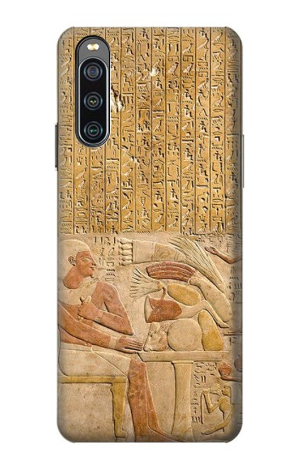 W3398 Egypte Stela Montouhotep Etui Coque Housse et Flip Housse Cuir pour Sony Xperia 10 IV