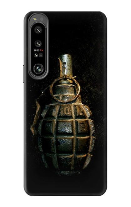 W0881 Grenade Etui Coque Housse et Flip Housse Cuir pour Sony Xperia 1 IV