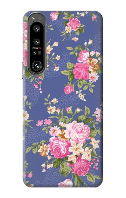 W3265 Motif Fleur millésimé Etui Coque Housse et Flip Housse Cuir pour Sony Xperia 1 IV