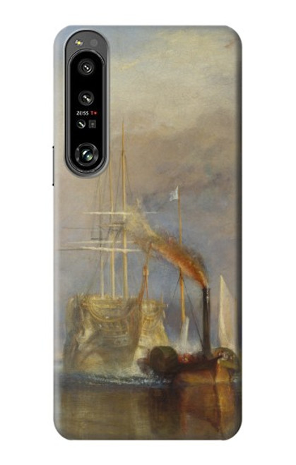 W3338 J. M. W. Turner Le Téméraire Etui Coque Housse et Flip Housse Cuir pour Sony Xperia 1 IV